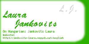 laura jankovits business card